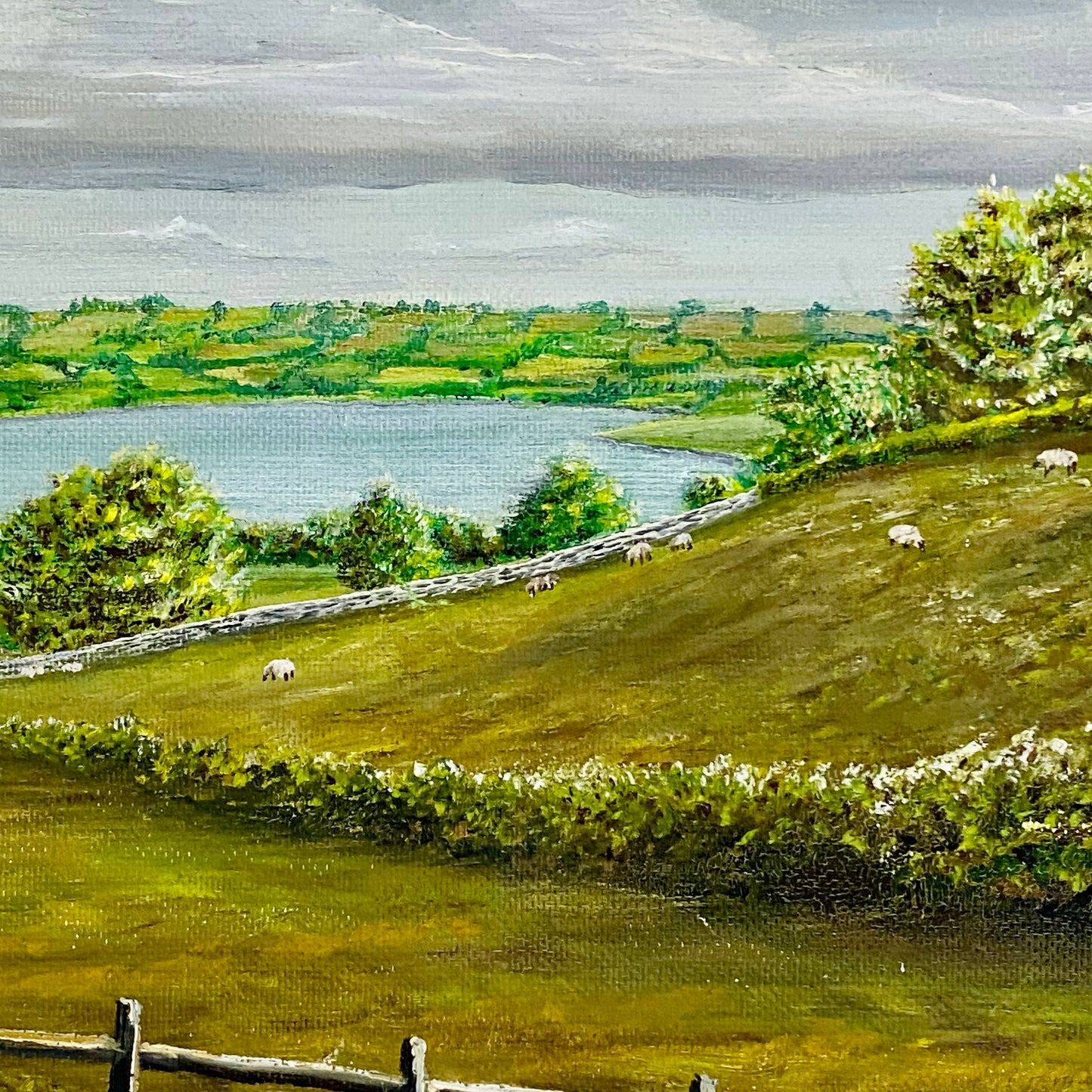 Vintage Rural Scenery Oil On Board Painting Sheep Signed Mobbs 1969 Framed Rare