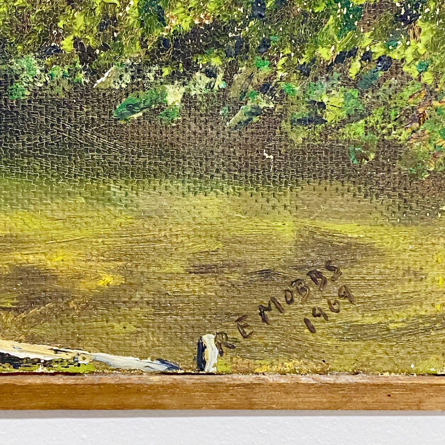 Vintage Rural Scenery Oil On Board Painting Sheep Signed Mobbs 1969 Framed Rare