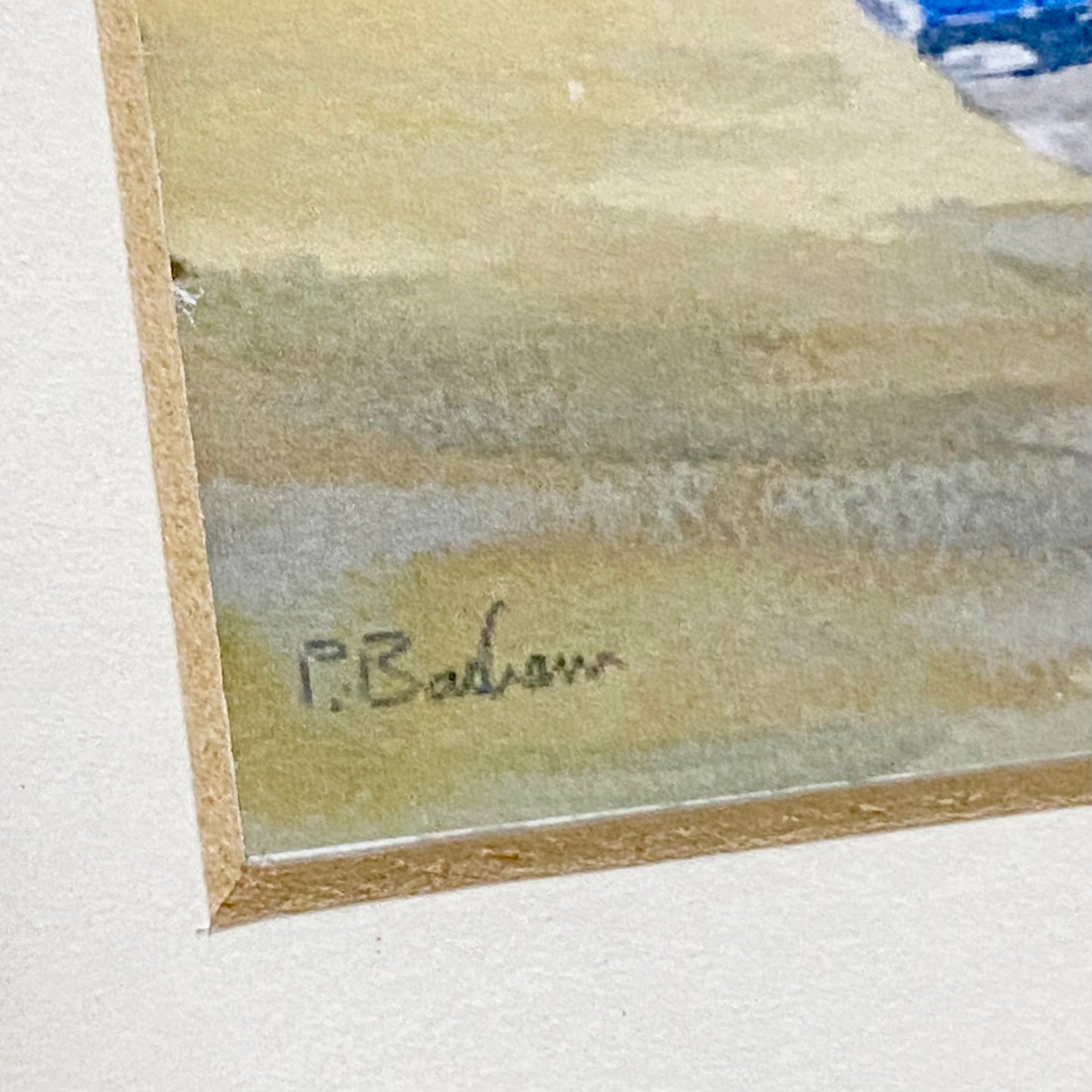 Vintage 3 Sail Boat Harbour Scenes Watercolour Art Print Signed P Basham Framed