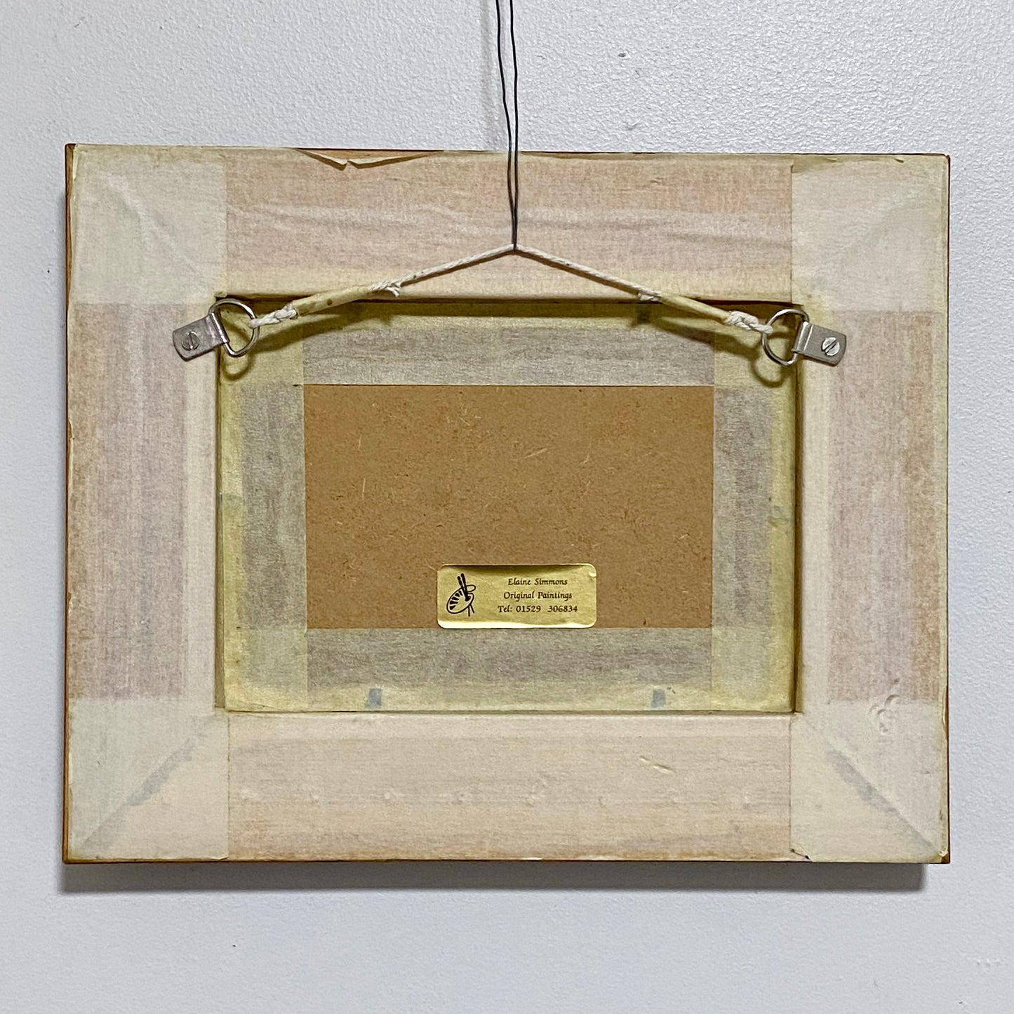 Vintage Rural Village & Horse Scene Original Painting Art Signed Elaine Simmons