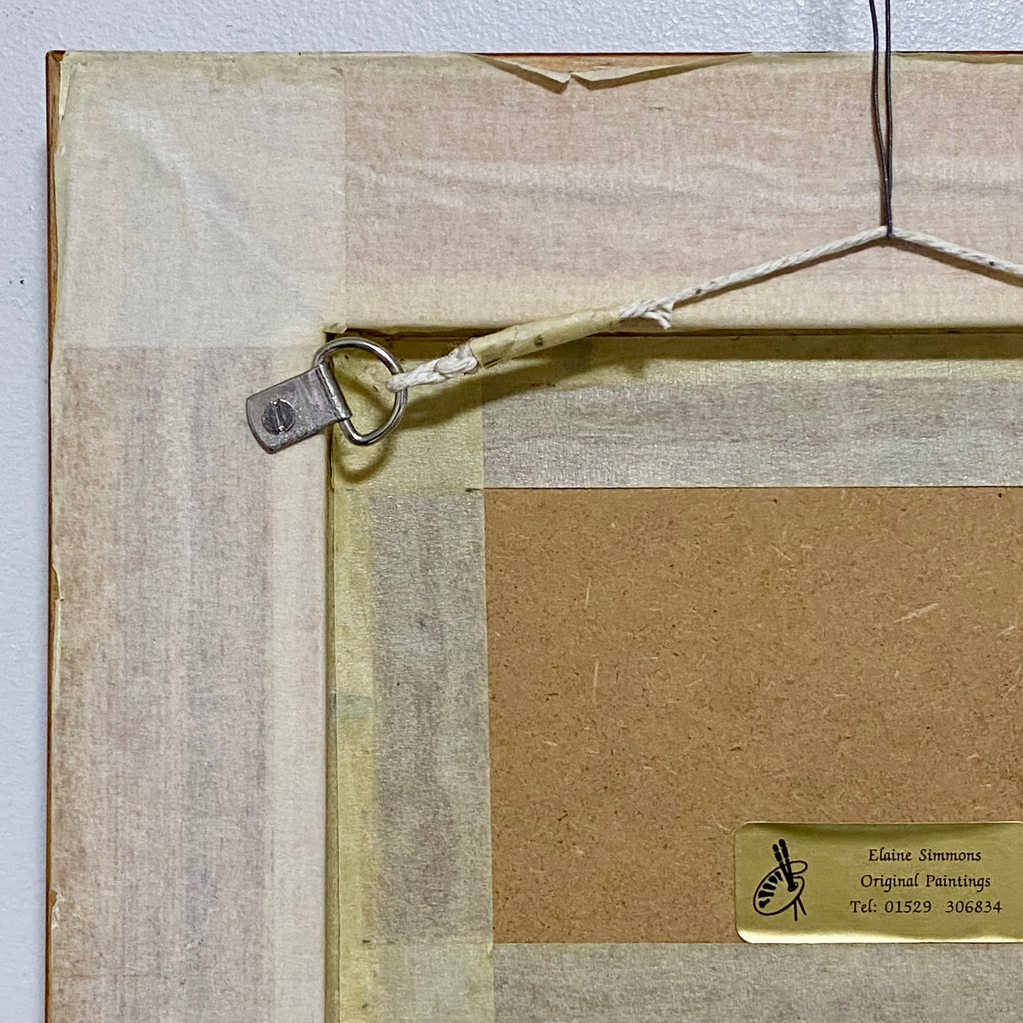 Vintage Rural Village & Horse Scene Original Painting Art Signed Elaine Simmons