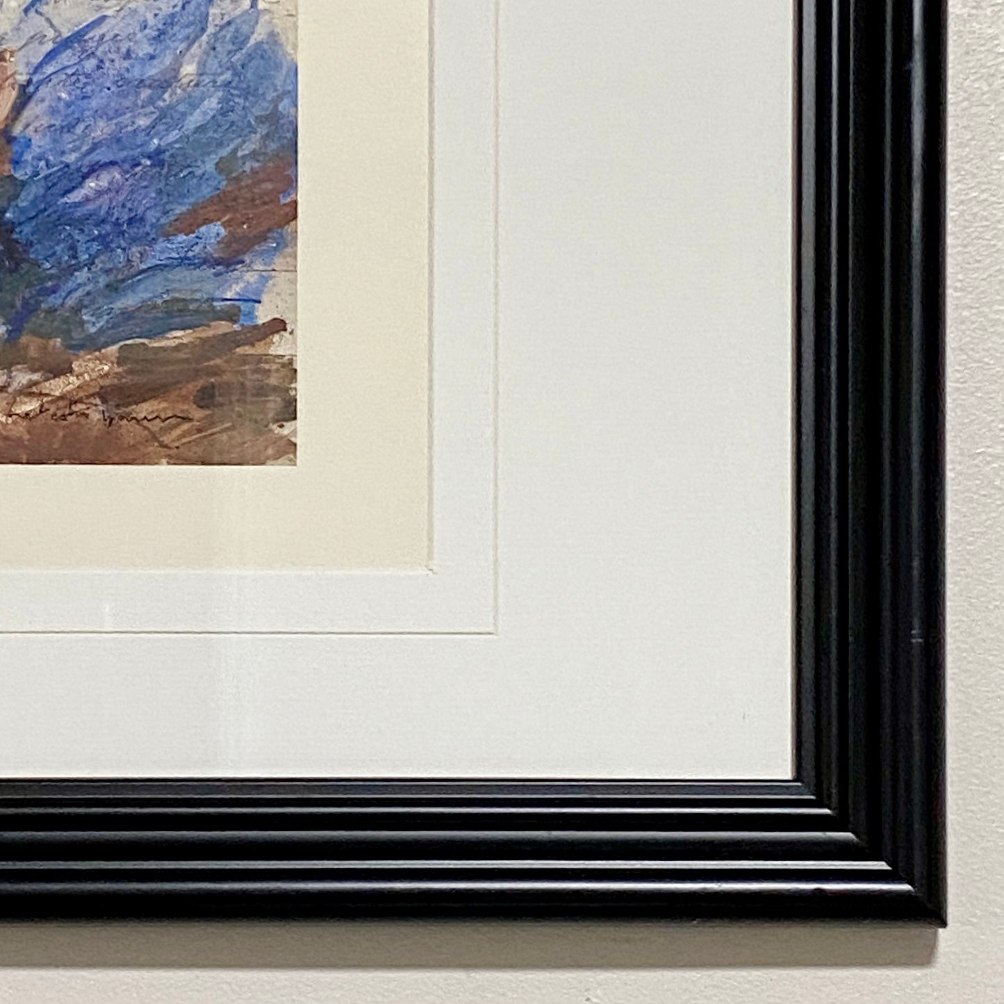 Vintage Bedouins Assis I Etude Art Print Plate Signed Yann Letestu Framed Glazed