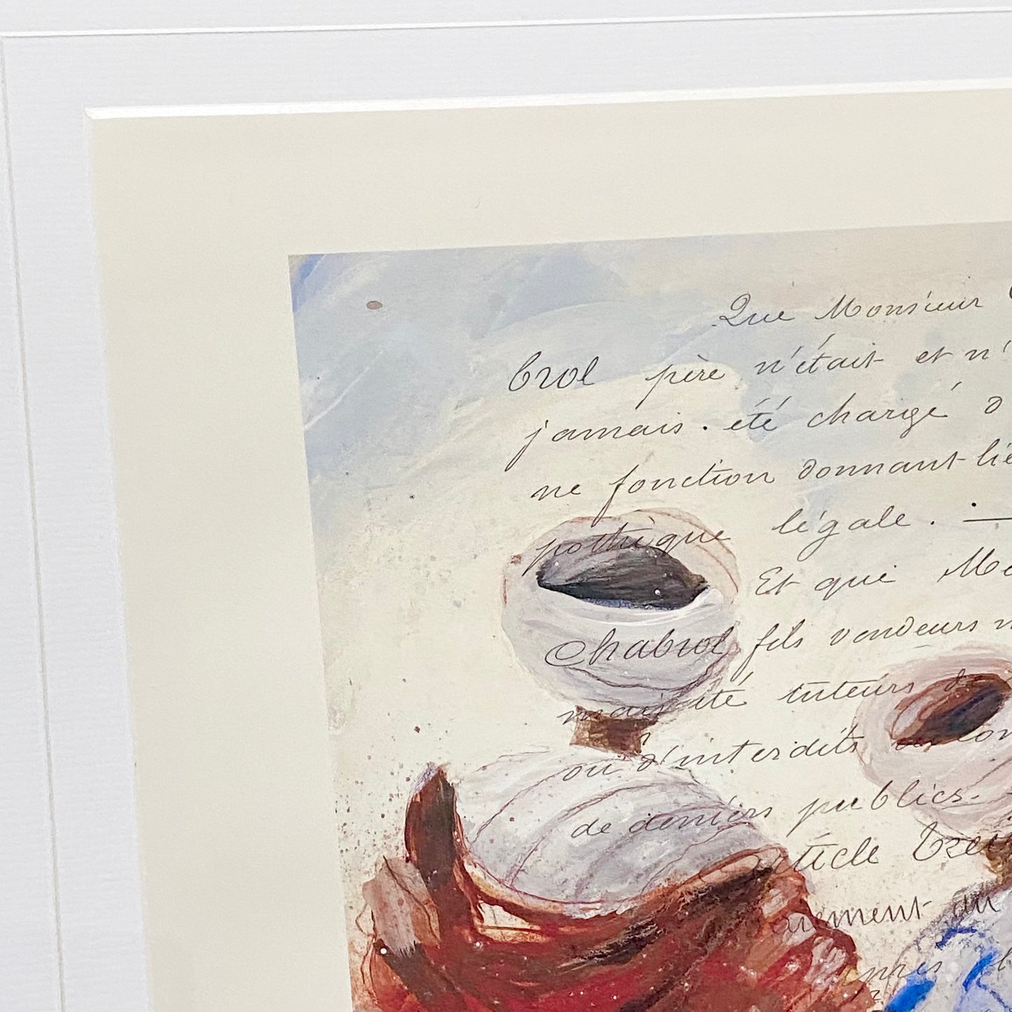 Vintage Bedouins Assis I Etude Art Print Plate Signed Yann Letestu Framed Glazed