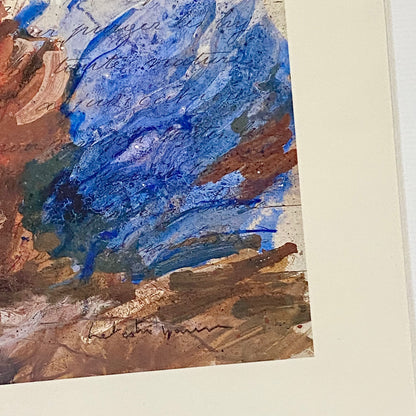 Vintage Bedouins Assis I Etude Art Print Plate Signed Yann Letestu Framed Glazed