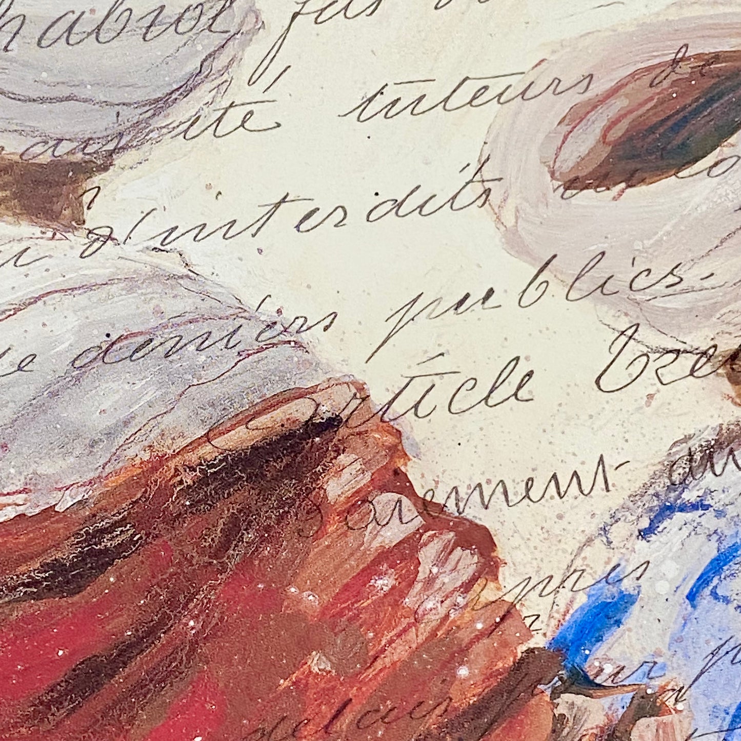 Vintage Bedouins Assis I Etude Art Print Plate Signed Yann Letestu Framed Glazed