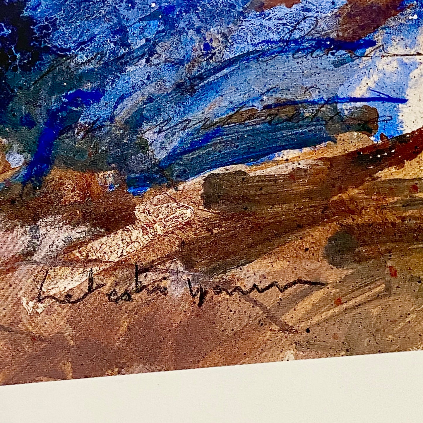 Vintage Bedouins Assis I Etude Art Print Plate Signed Yann Letestu Framed Glazed