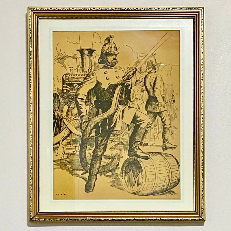 Vintage Steadfast Shand Mason Drawing Limited Ed No.7 /300 T G Brown 1985 Framed