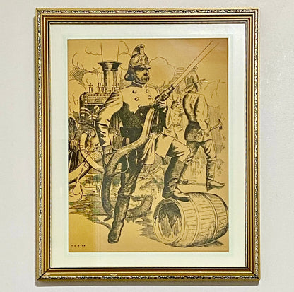 Vintage Steadfast Shand Mason Drawing Limited Ed No.7 /300 T G Brown 1985 Framed