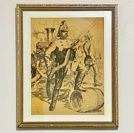 Vintage Steadfast Shand Mason Drawing Limited Ed No.7 /300 T G Brown 1985 Framed