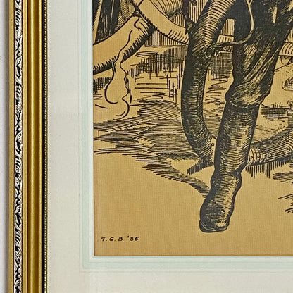 Vintage Steadfast Shand Mason Drawing Limited Ed No.7 /300 T G Brown 1985 Framed