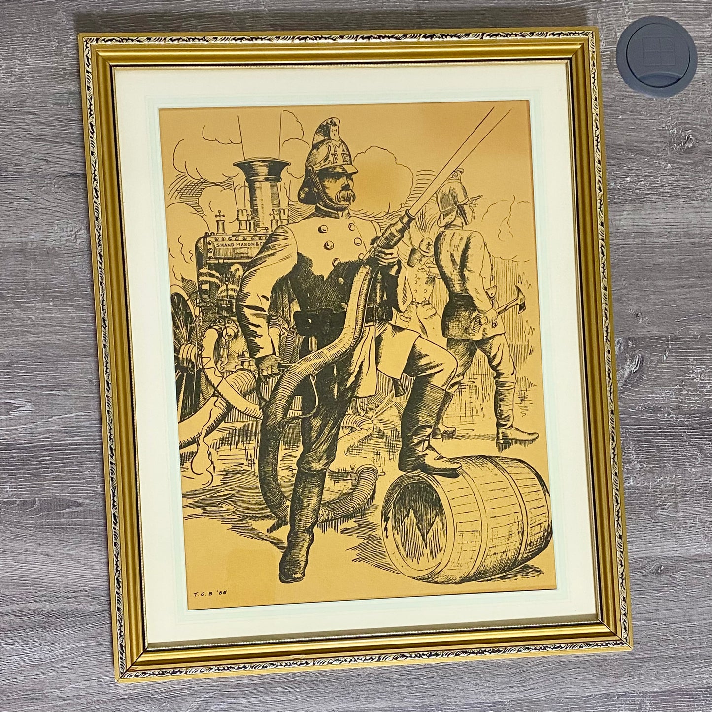 Vintage Steadfast Shand Mason Drawing Limited Ed No.7 /300 T G Brown 1985 Framed