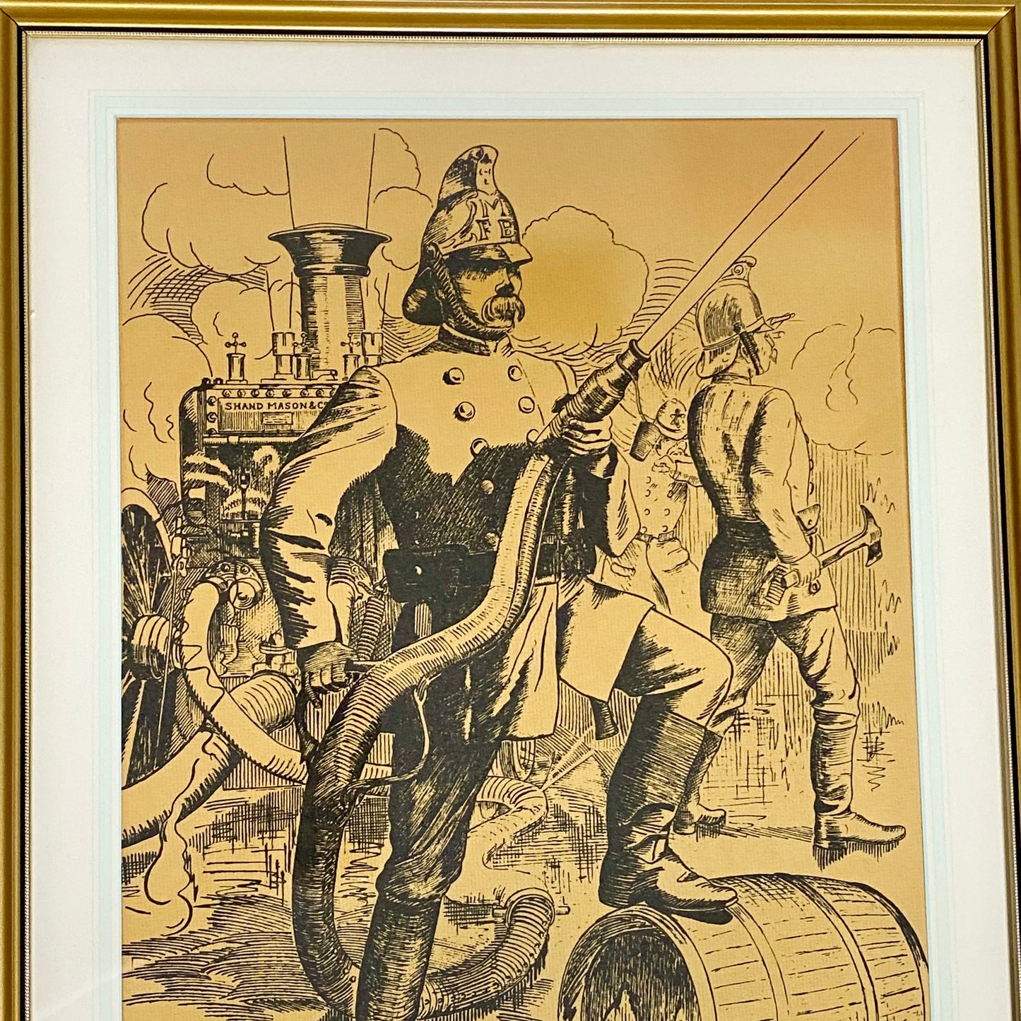 Vintage Steadfast Shand Mason Drawing Limited Ed No.7 /300 T G Brown 1985 Framed