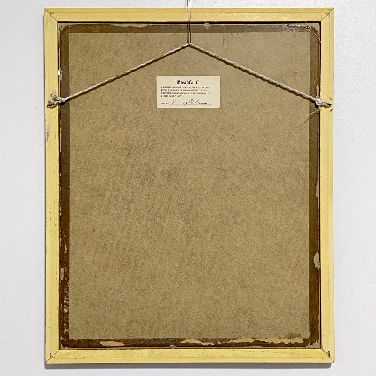 Vintage Steadfast Shand Mason Drawing Limited Ed No.7 /300 T G Brown 1985 Framed