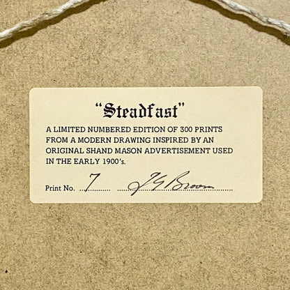 Vintage Steadfast Shand Mason Drawing Limited Ed No.7 /300 T G Brown 1985 Framed