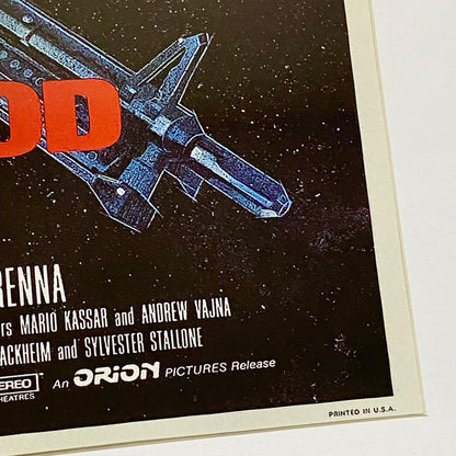 Vintage First Blood Rambo Movie Film Promotional Poster Art Print Framed Glazed