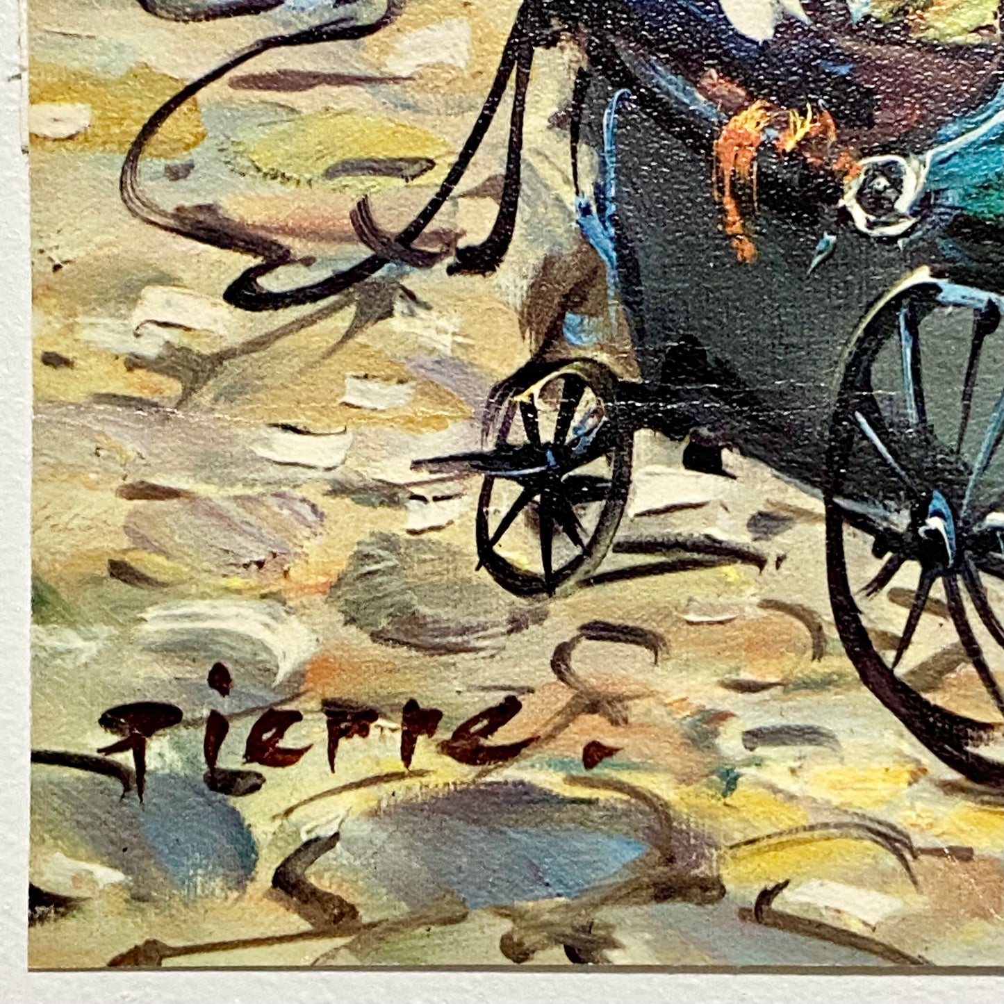 Vintage Clochard De Paris Street Scene Art Deco Print Plate Signed Pierre 1969