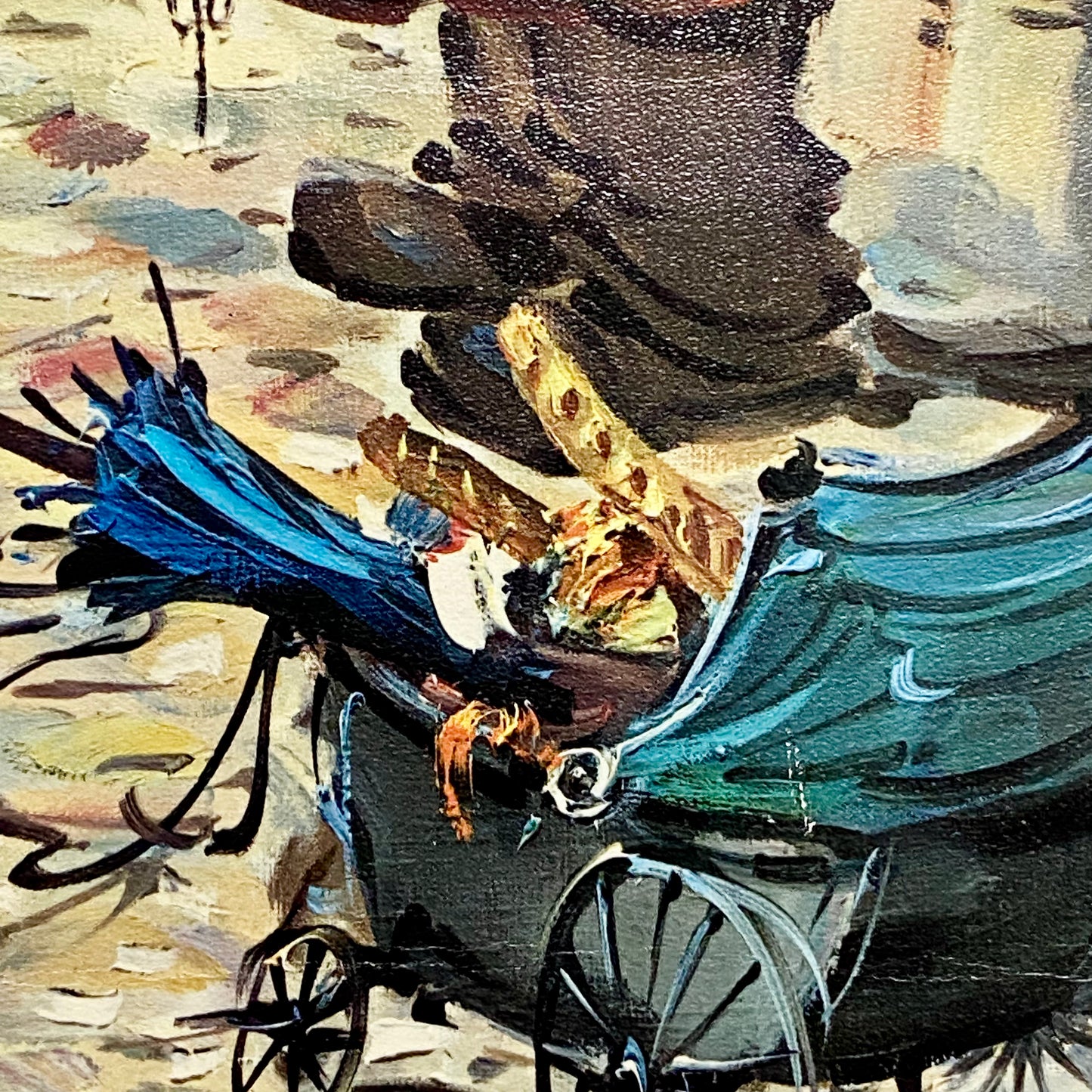 Vintage Clochard De Paris Street Scene Art Deco Print Plate Signed Pierre 1969