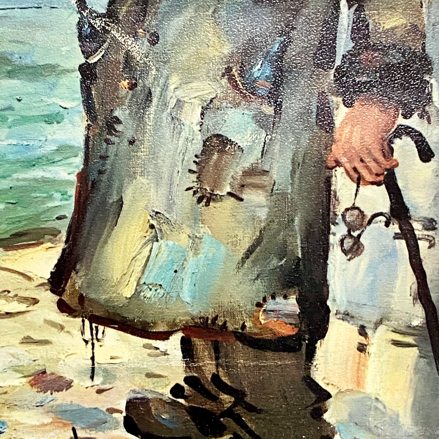 Vintage Clochard De Paris Street Scene Art Deco Print Plate Signed Pierre 1969