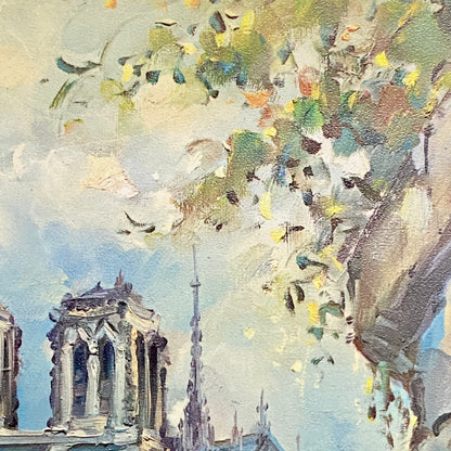 Vintage Clochard De Paris Street Scene Art Deco Print Plate Signed Pierre 1969