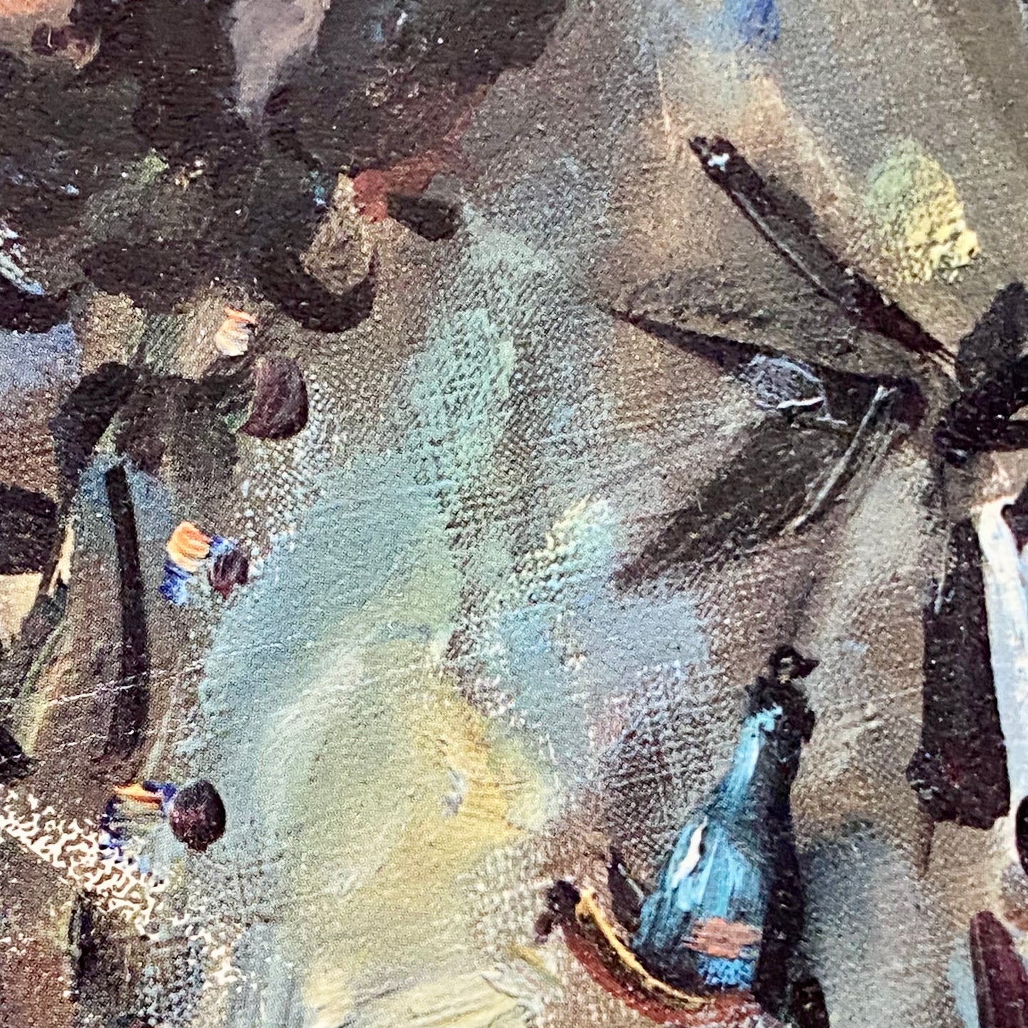 Vintage Clochard De Paris Street Scene Art Deco Print Plate Signed Pierre 1969