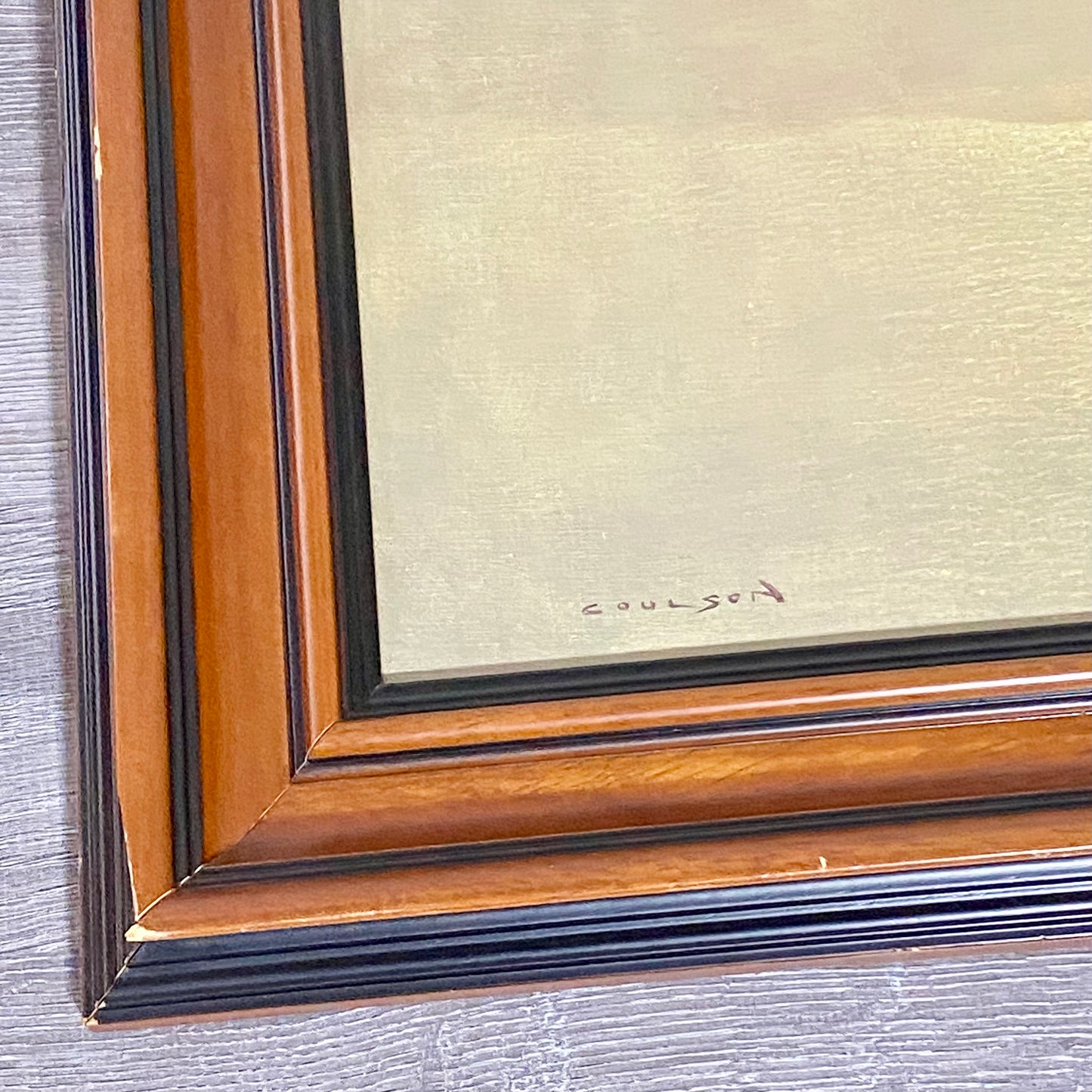 Vintage Outbound Lancaster Bomber In Flight Large Print Signed Gerald Coulson