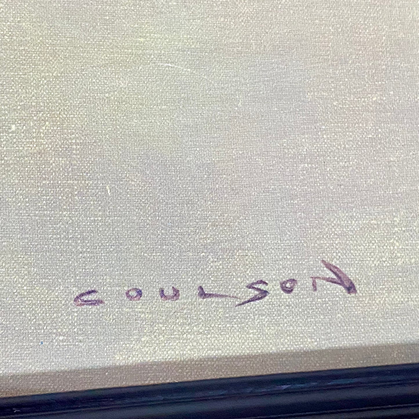 Vintage Outbound Lancaster Bomber In Flight Large Print Signed Gerald Coulson