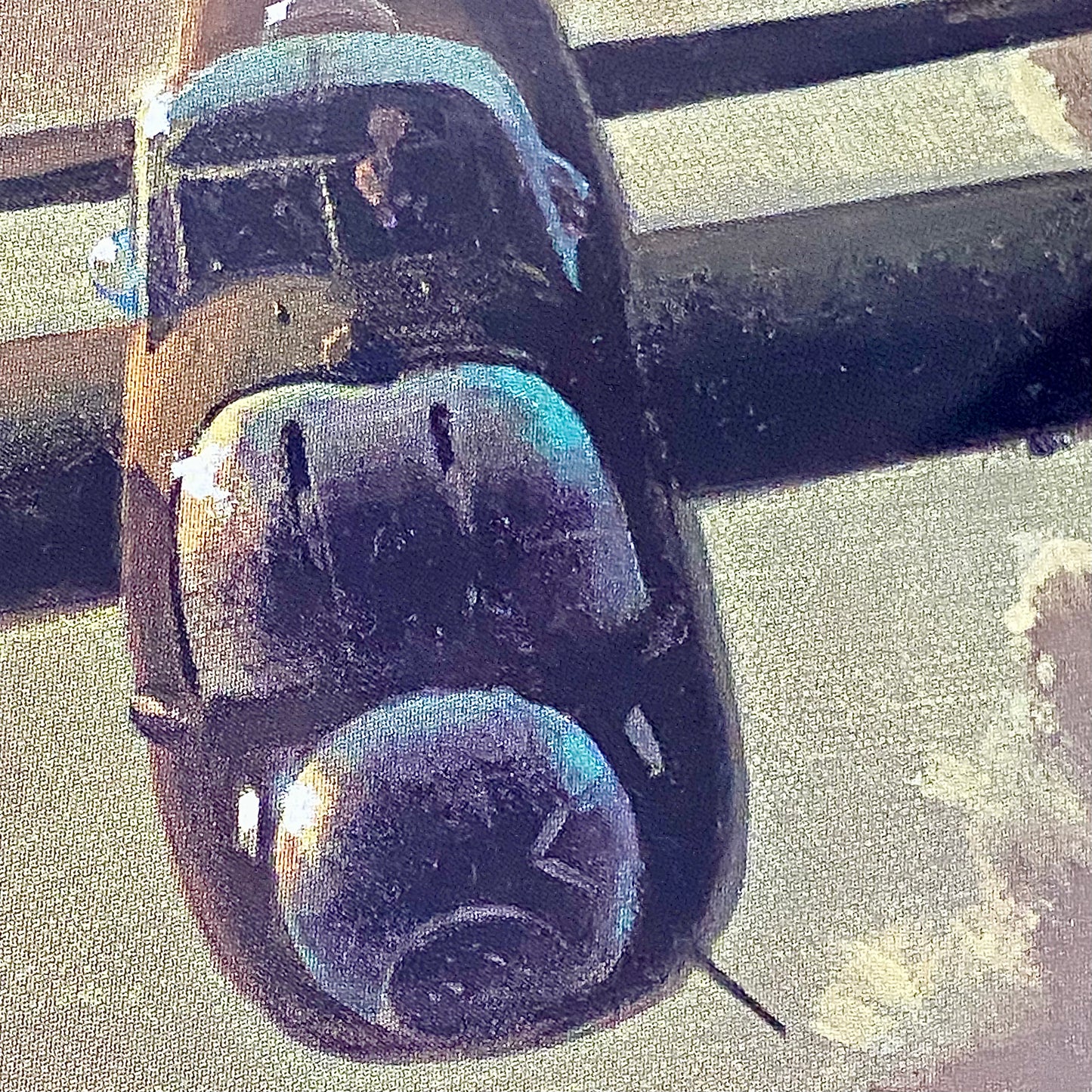 Vintage Outbound Lancaster Bomber In Flight Large Print Signed Gerald Coulson