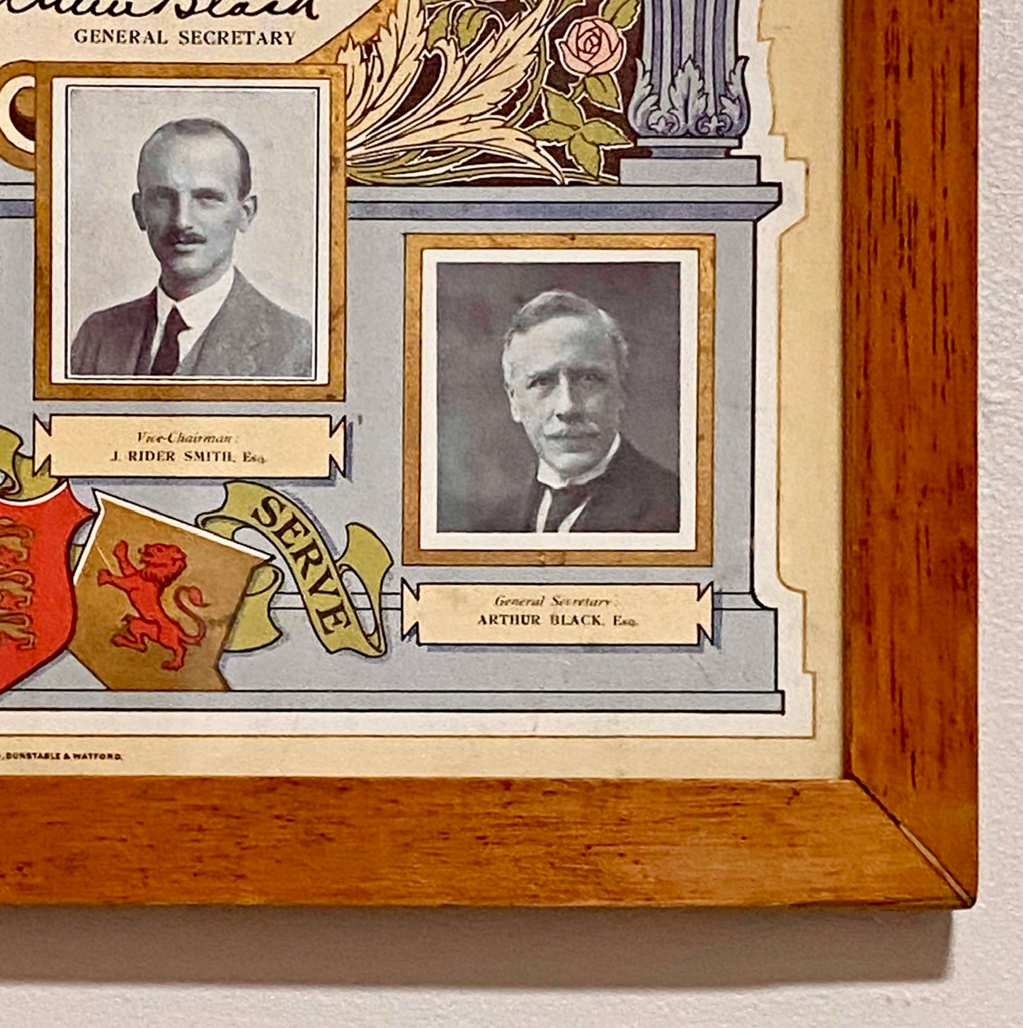 Senior Scholars Award Shaftesbury 1928 Certificate On Board Signed King George V