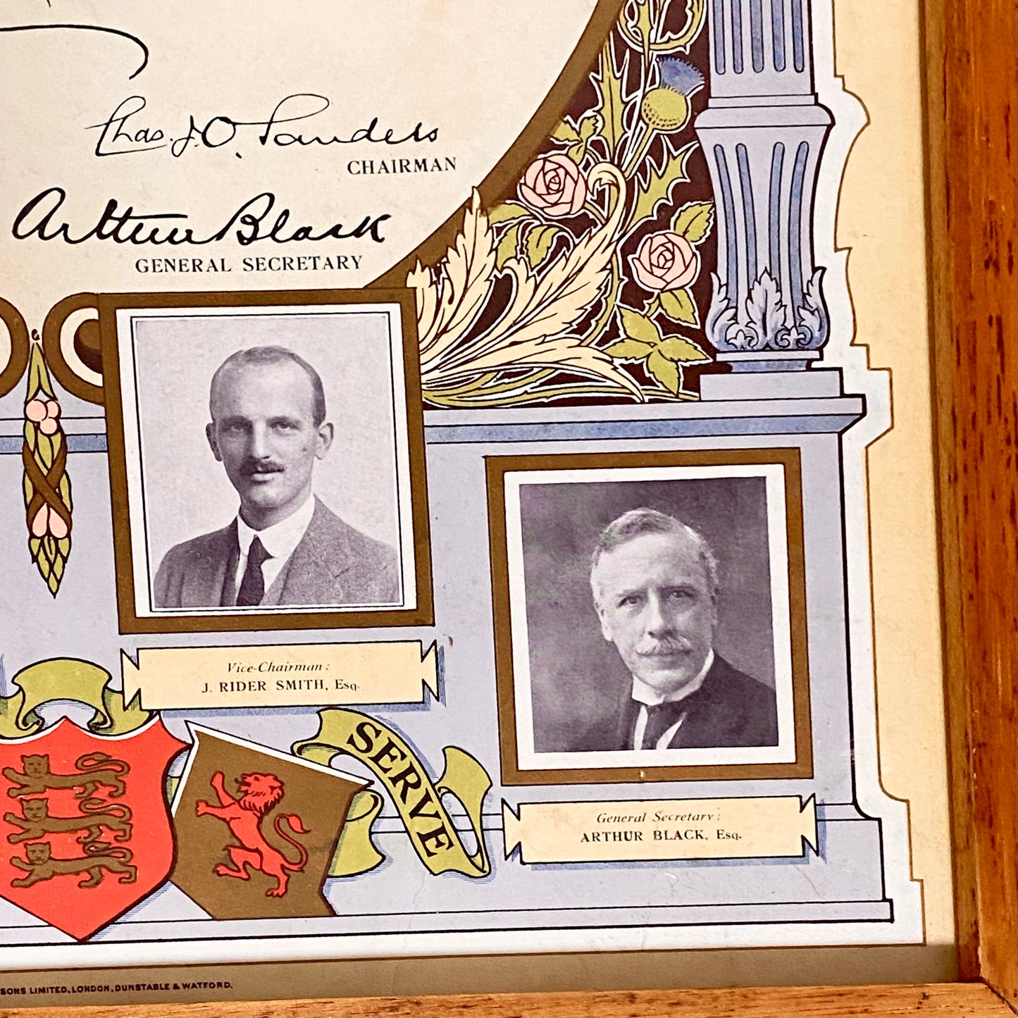 Senior Scholars Award Shaftesbury 1928 Certificate On Board Signed King George V