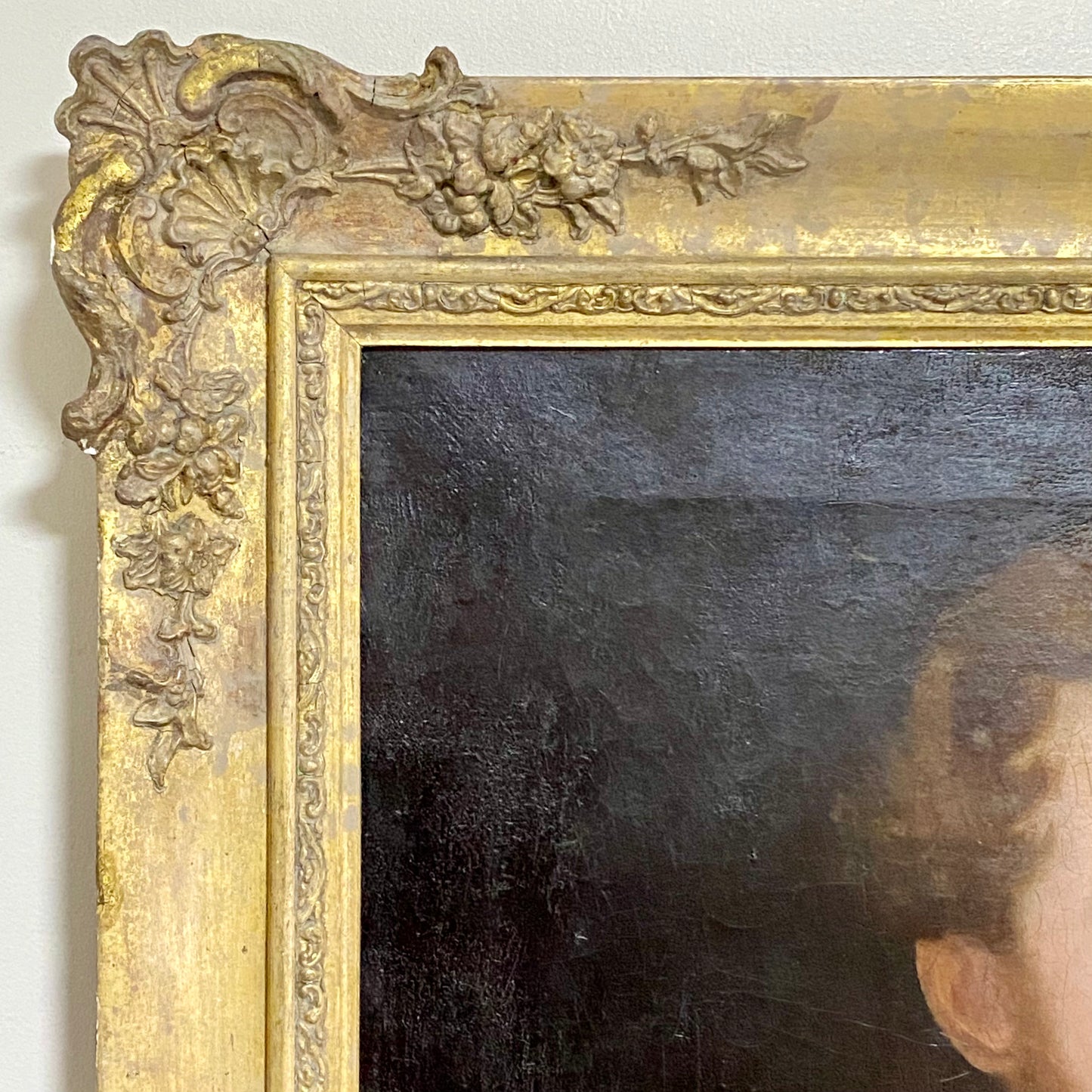 19th Century Seated Gentleman Portrait Burns & Byron Books Oil On Canvas Framed