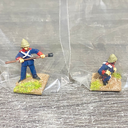 28mm British Artillerymen Painted Metal Miniatures Zulu 1879 War Games 2 Fig #23