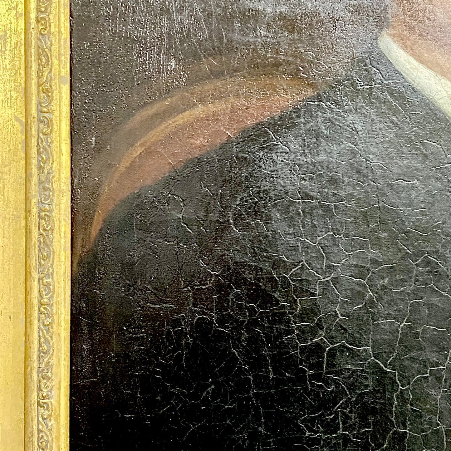 19th Century Seated Gentleman Portrait Burns & Byron Books Oil On Canvas Framed