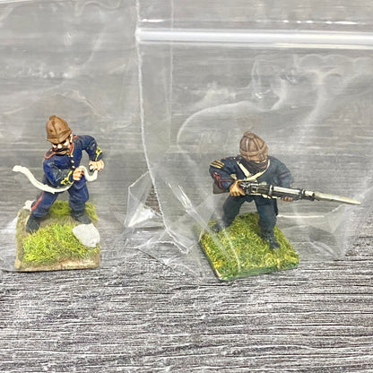 28mm British Artillerymen Painted Metal Miniatures Zulu 1879 War Games 2 Fig #25