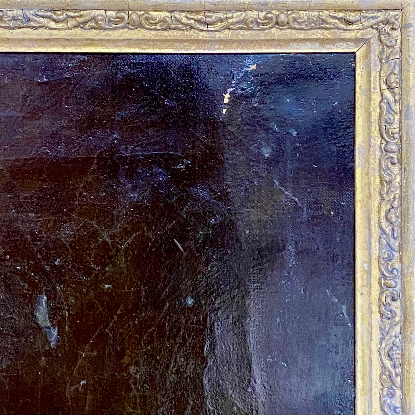 19th Century Seated Gentleman Portrait Burns & Byron Books Oil On Canvas Framed