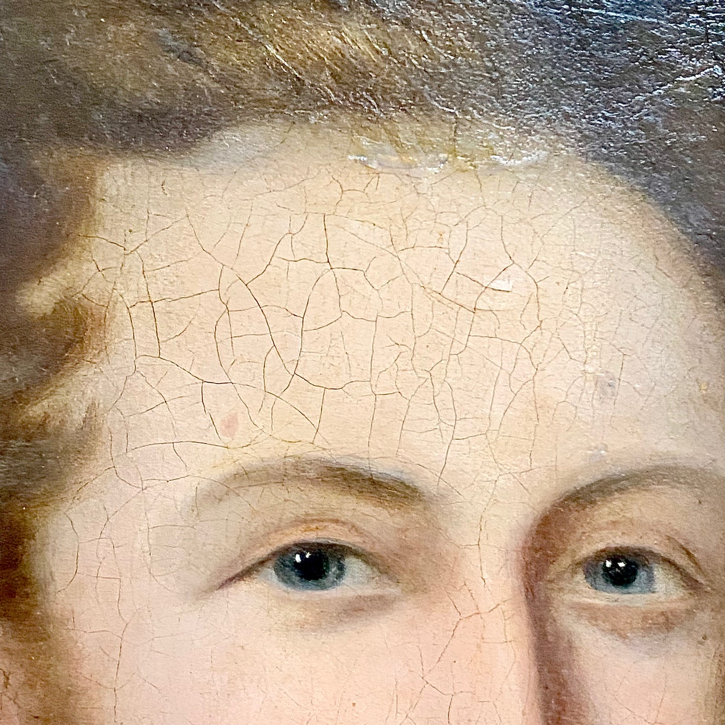 19th Century Seated Gentleman Portrait Burns & Byron Books Oil On Canvas Framed