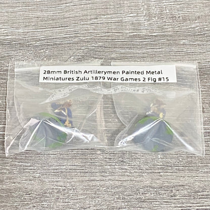 28mm British Artillerymen Painted Metal Miniatures Zulu 1879 War Games 2 Fig #15