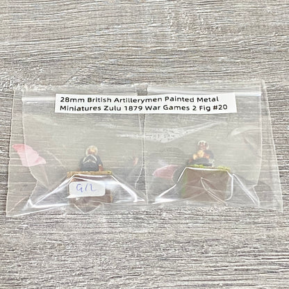 28mm British Artillerymen Painted Metal Miniatures Zulu 1879 War Games 2 Fig #20