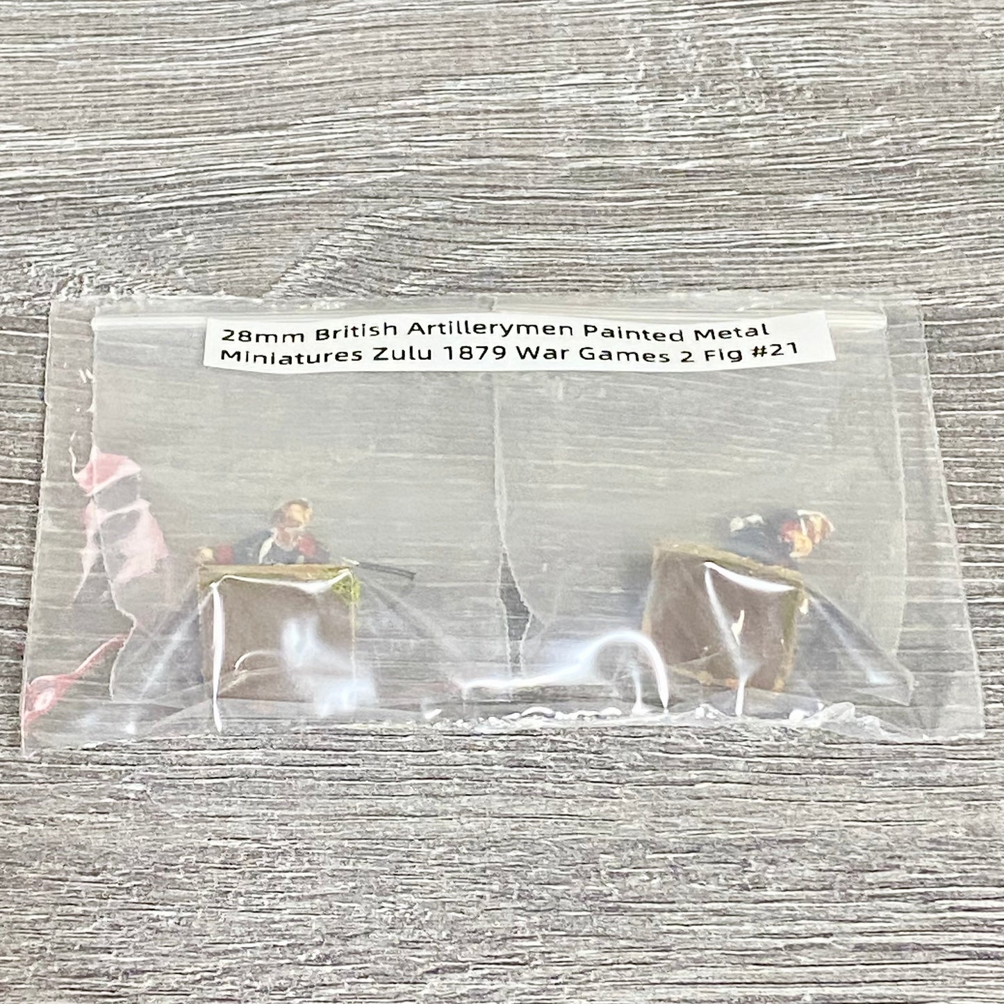 28mm British Artillerymen Painted Metal Miniatures Zulu 1879 War Games 2 Fig #21