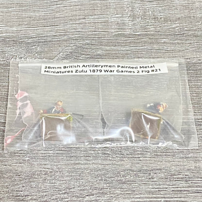28mm British Artillerymen Painted Metal Miniatures Zulu 1879 War Games 2 Fig #21