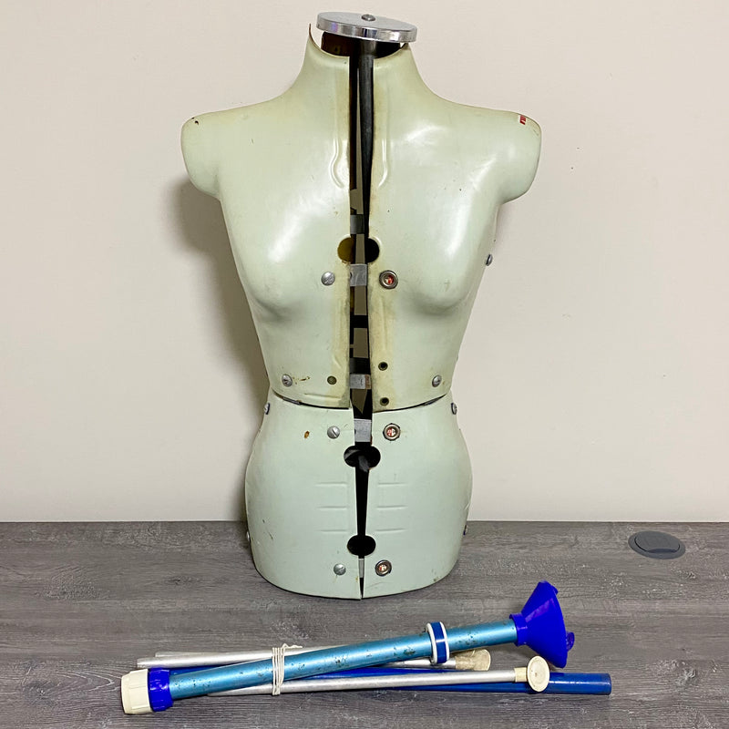 Vintage Retro Adjustable Form Dressmakers Makers Tailors Dummy Mannequin & Stand