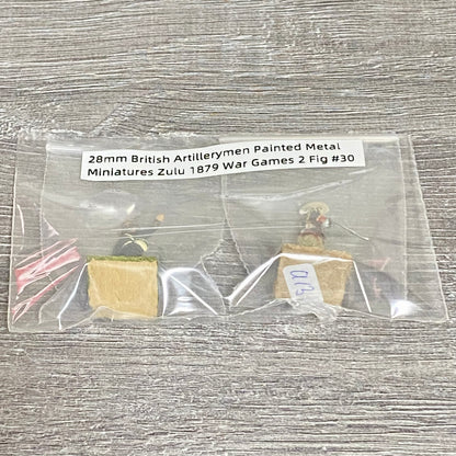 28mm British Artillerymen Painted Metal Miniatures Zulu 1879 War Games 2 Fig #30