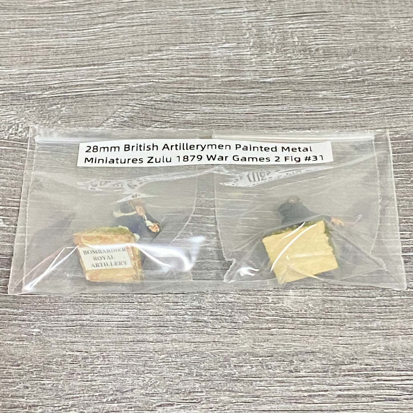 28mm British Artillerymen Painted Metal Miniatures Zulu 1879 War Games 2 Fig #31