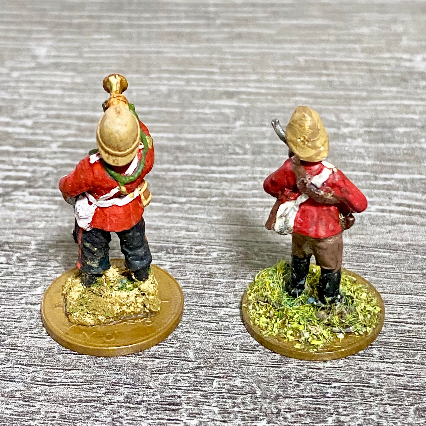 28mm 24th Regiment Infantry Painted Metal Miniatures Zulu War Games 2 Figs #3