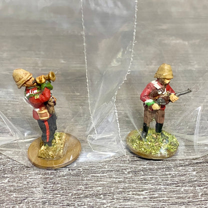 28mm 24th Regiment Infantry Painted Metal Miniatures Zulu War Games 2 Figs #3