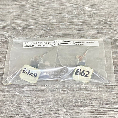 28mm 24th Regiment Infantry Painted Metal Miniatures Zulu War Games 2 Figs #4