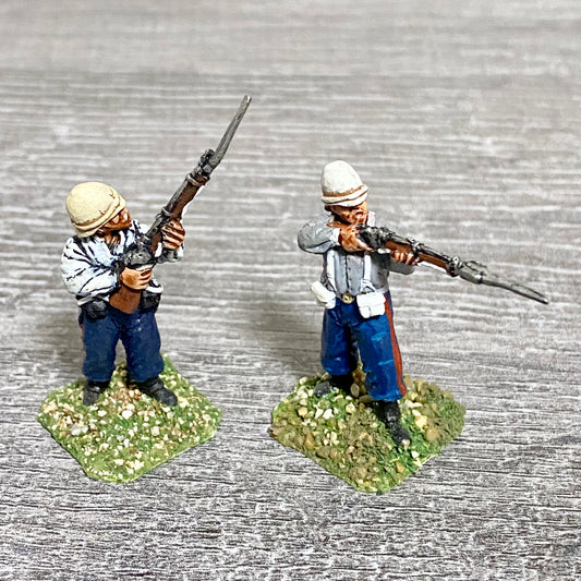 28mm 24th Regiment Infantry Painted Metal Miniatures Zulu War Games 2 Figs #5