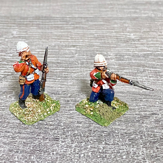 28mm 24th Regiment Infantry Painted Metal Miniatures Zulu War Games 2 Figs #7