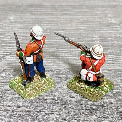 28mm 24th Regiment Infantry Painted Metal Miniatures Zulu War Games 2 Figs #7