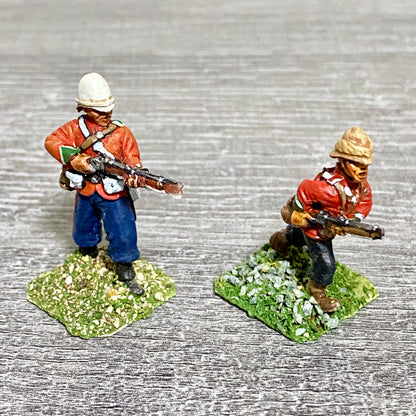 28mm 24th Regiment Infantry Painted Metal Miniatures Zulu War Games 2 Figs #8