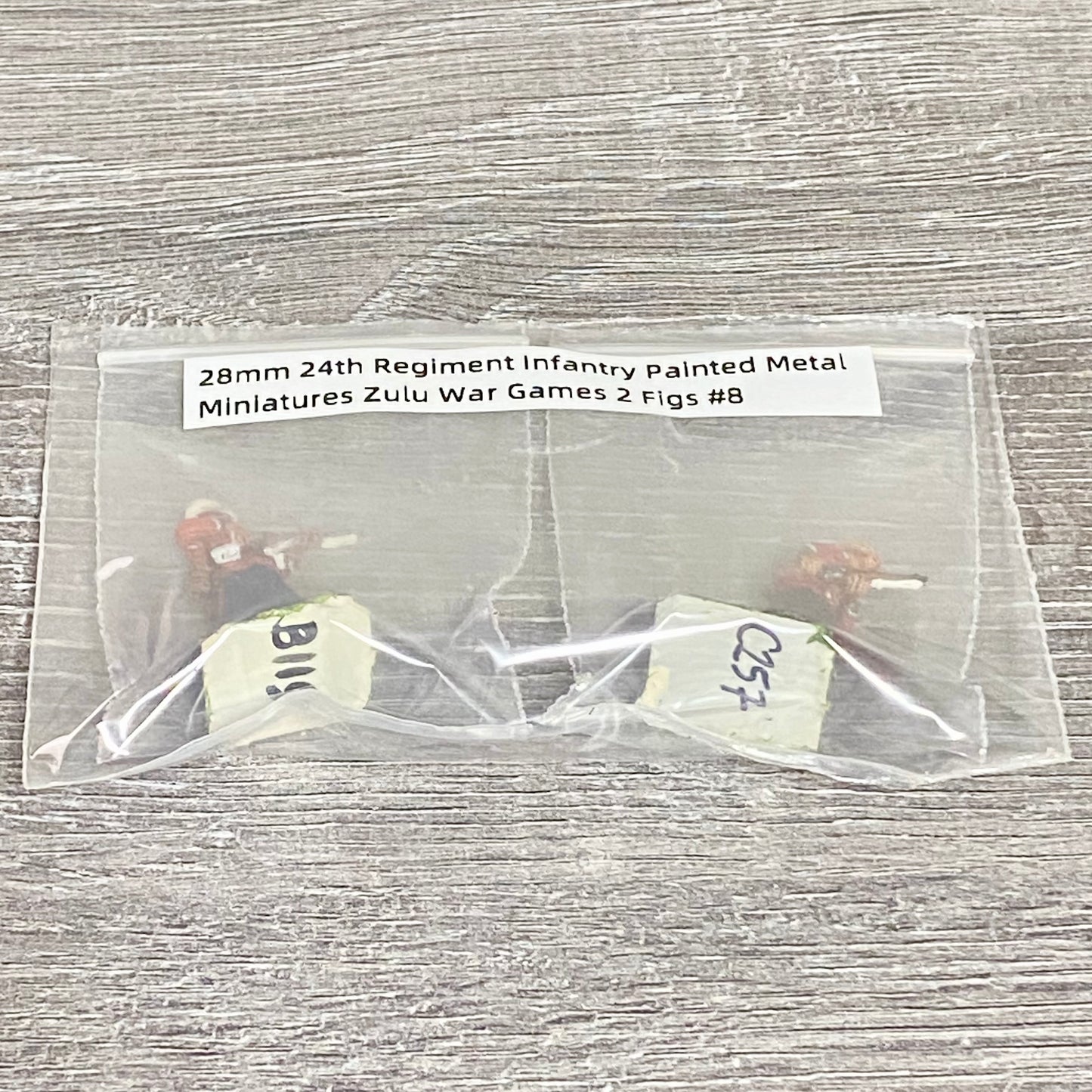 28mm 24th Regiment Infantry Painted Metal Miniatures Zulu War Games 2 Figs #8